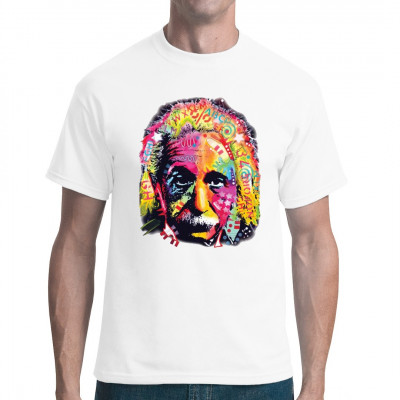 Wer kennt ihn nicht: Albert Einstein, einer der größten Physiker des 20. Jahrhundert. Er ist der Vater der Relativitätstheorie. Hol Dir Einstein in leuchtenden Neon - Farben als Druck für dein Shirt.