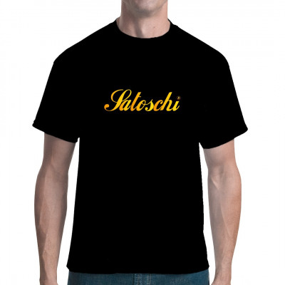 Satoschi T-Shirt Erfinder des Bitcoin Netzwerkes. Huldige dem Meister und zeige deinen Weg.