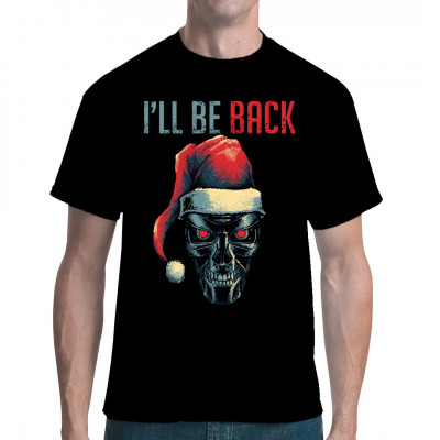 Weihnachtliches Killer-Roboter T-Shirt für Film Fans