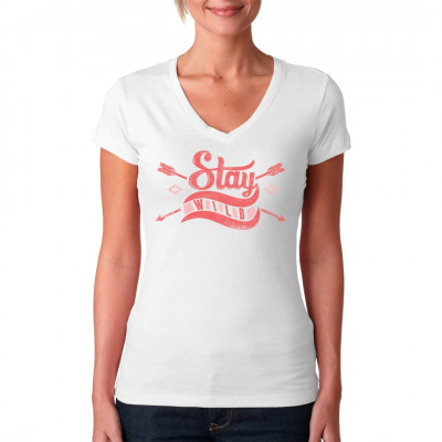 Shirt Spruch "Stay Wild" für alle Fashion Fans und Trendsetter

Mittels Digital-Direktdruck aufgebracht. waschfest