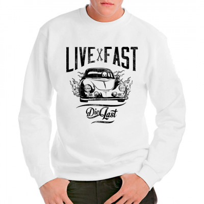 Live Fast - Die Last! - Hot Rod Racing Shirt.