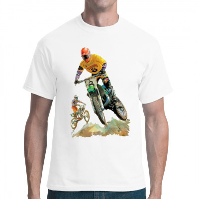 T-Shirt Motiv: Dirt bikin

Cooles Motocross Motiv. Das perfekte Motiv für alle Moto-x Fahrer und Fahrerinnen.