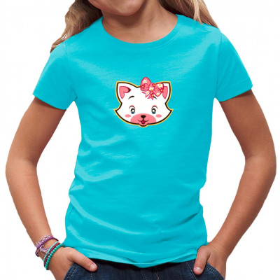 Süße Comic - Katze als Motiv für dein Shirt. Tolles Kids Motiv.