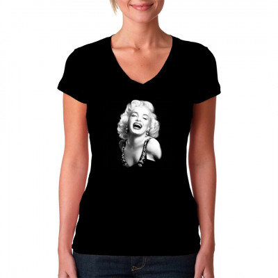 T-Shirt - Motiv: Marilyn Monroe, das Starlet
Das berühmteste Pinup aller Zeiten zeigt sein bezauberndes Lächeln. 