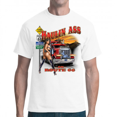 Route 66 - Haulin' Ass, Trucks, Männer & Frauen, Pin Ups, Trucker & Trucks
