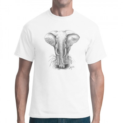 T-Shirt-Motiv : grauer Elefant

Mittels Transfer Siebdruckverfahren aufgebracht. waschfest