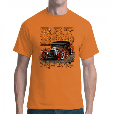 T-Shirt Motiv: Rat Rod Motorworks forged Time

Alter amerikanischer Hot Rod im coolem Rat Look mit brennenden Reifen. Ein perfektes Motiv für Leute die auf getunte Oldtimer stehen.