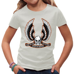 Biker Shirt Skull Wings Old School