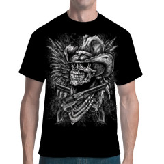 Skull Cowboy Guns Wings Shirtmotiv