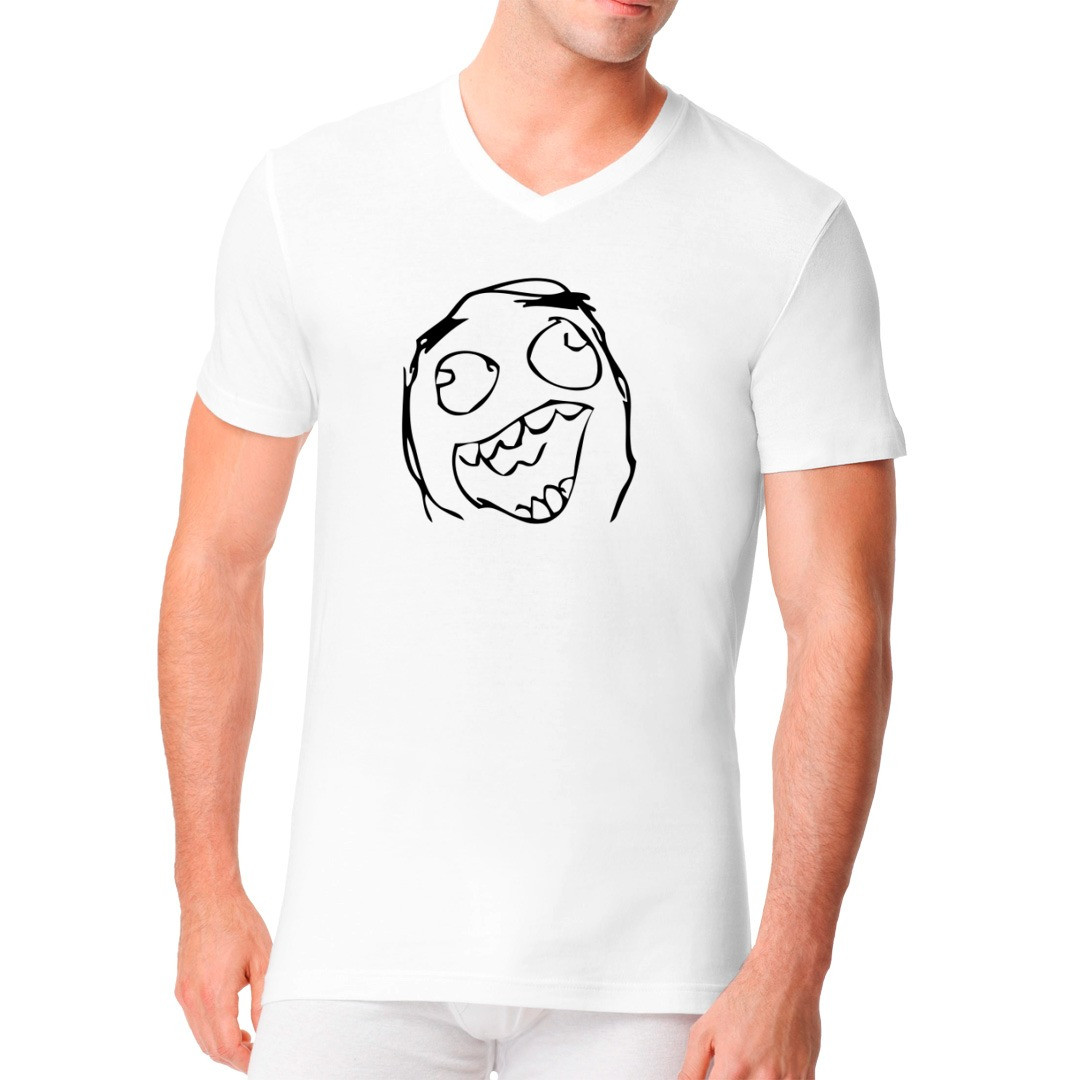 Happy Big Smile Meme T Shirt T Shirt Selbst Gestalten Drucken Im Shirt De