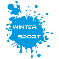 Winter Sport - Kleckse (blau)