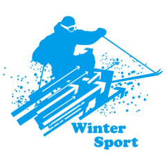Wintersport: Abfahrtslauf (blau)