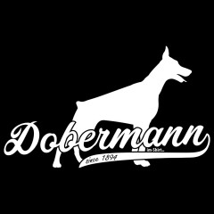 Wachhund Motiv Dobermann (weiß)