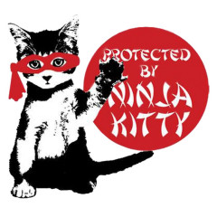 Niedliches Katzen Motiv:  Ninja Kitty
