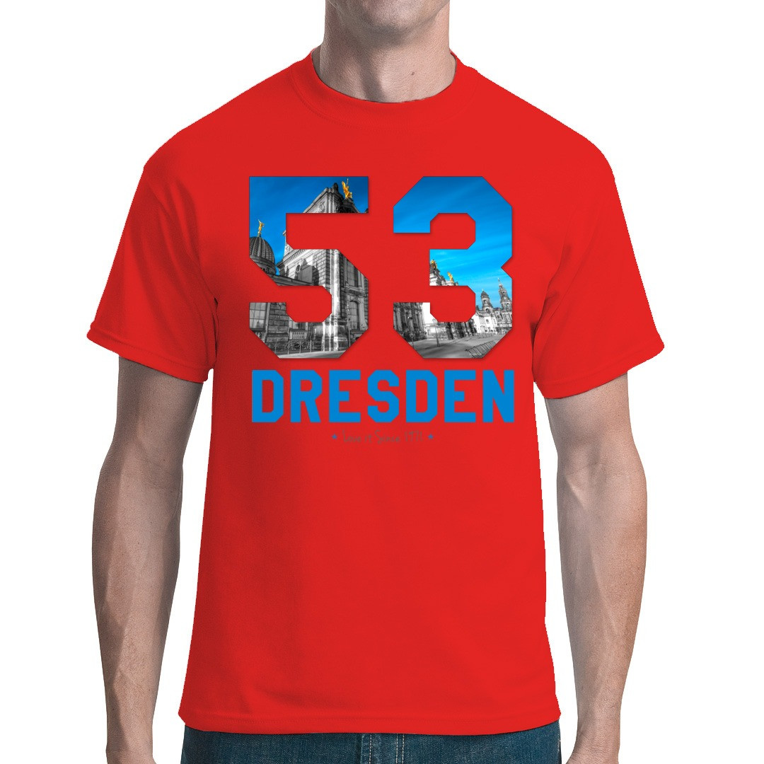 Dresden Ehre & Stolz T-Shirt Für Herren – Ultra-Fan-Shirt Mit Skyline-Druck | 100% Baumwolle | Regular Fit