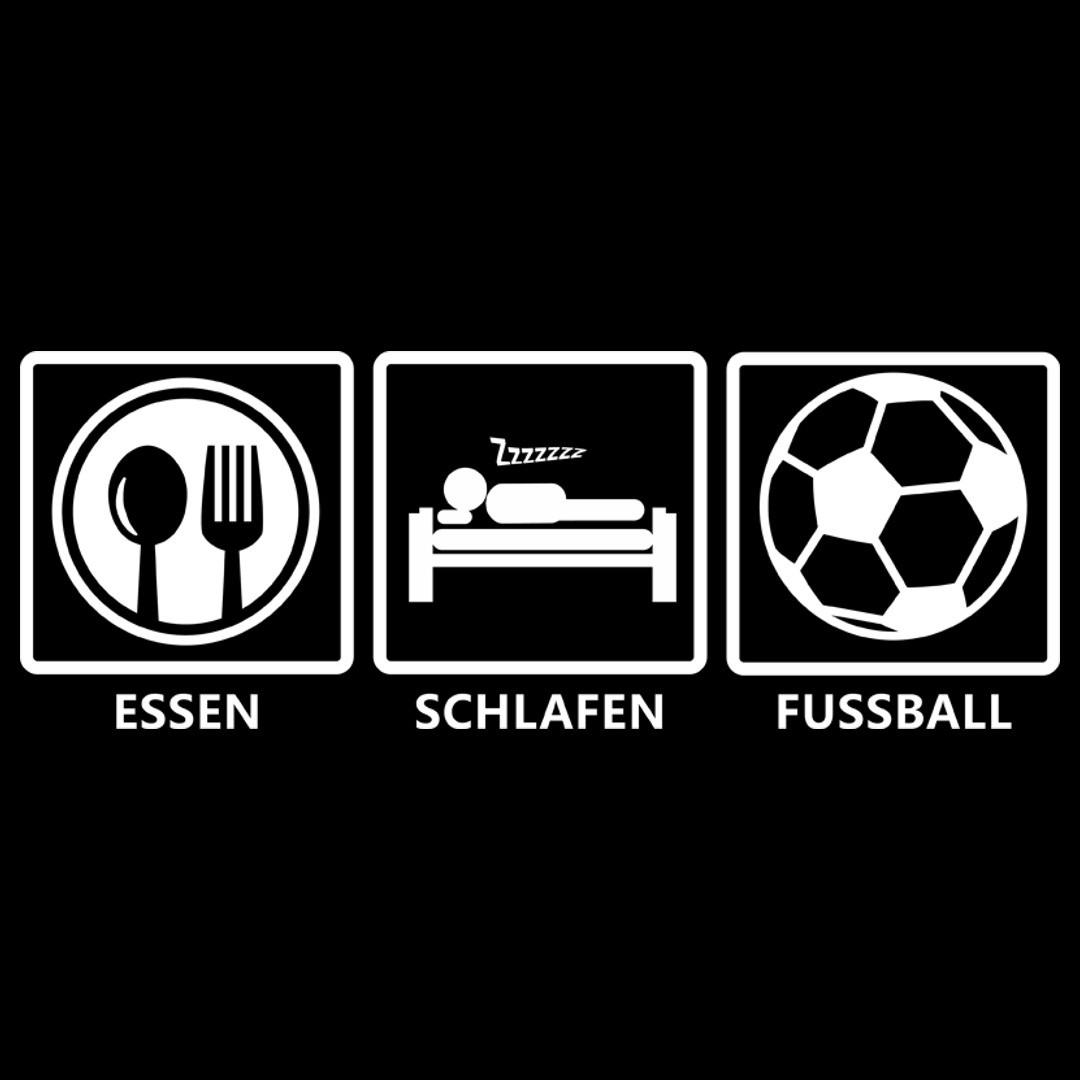 Jungen Essen Schlafen Fußball Wiederholen BLAU Langer Pyjama Gamer