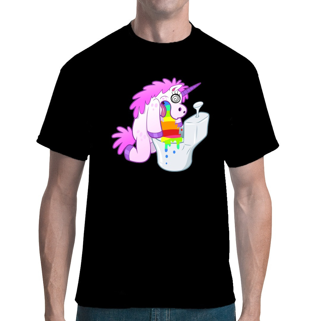  Foto zu Kotzendes Einhorn T-Shirt - T-Shirt selbst gestalten + drucken /// Im 